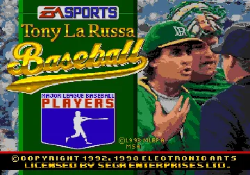 Tony La Russa Baseball (USA, Australia) screen shot title